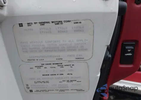 1986 Chevrolet Corvette z USA, uszkodzony, nr VIN 1G1YY6780G5901448